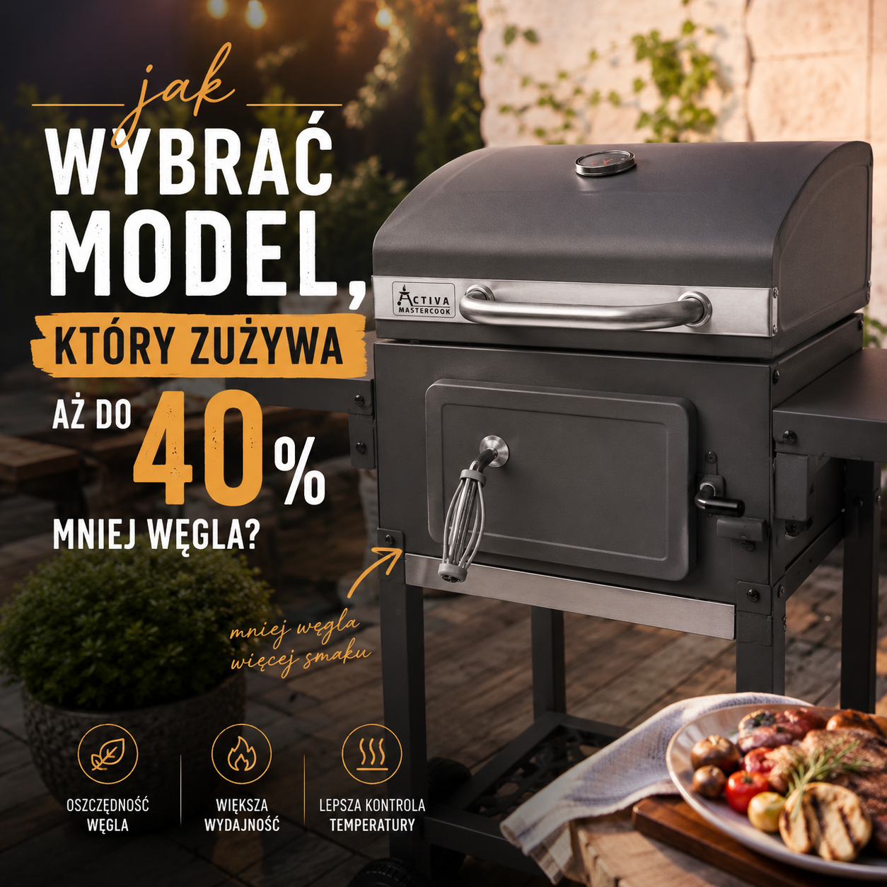 Najbardziej ekonomiczny grill węglowy do ogrodu – jak wybrać model, który zużywa aż do 40% mniej węgla? [praktyczny poradnik i checklisty]