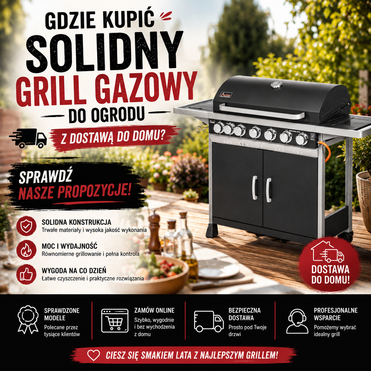 Gdzie kupić solidny grill gazowy z dostawą do domu?