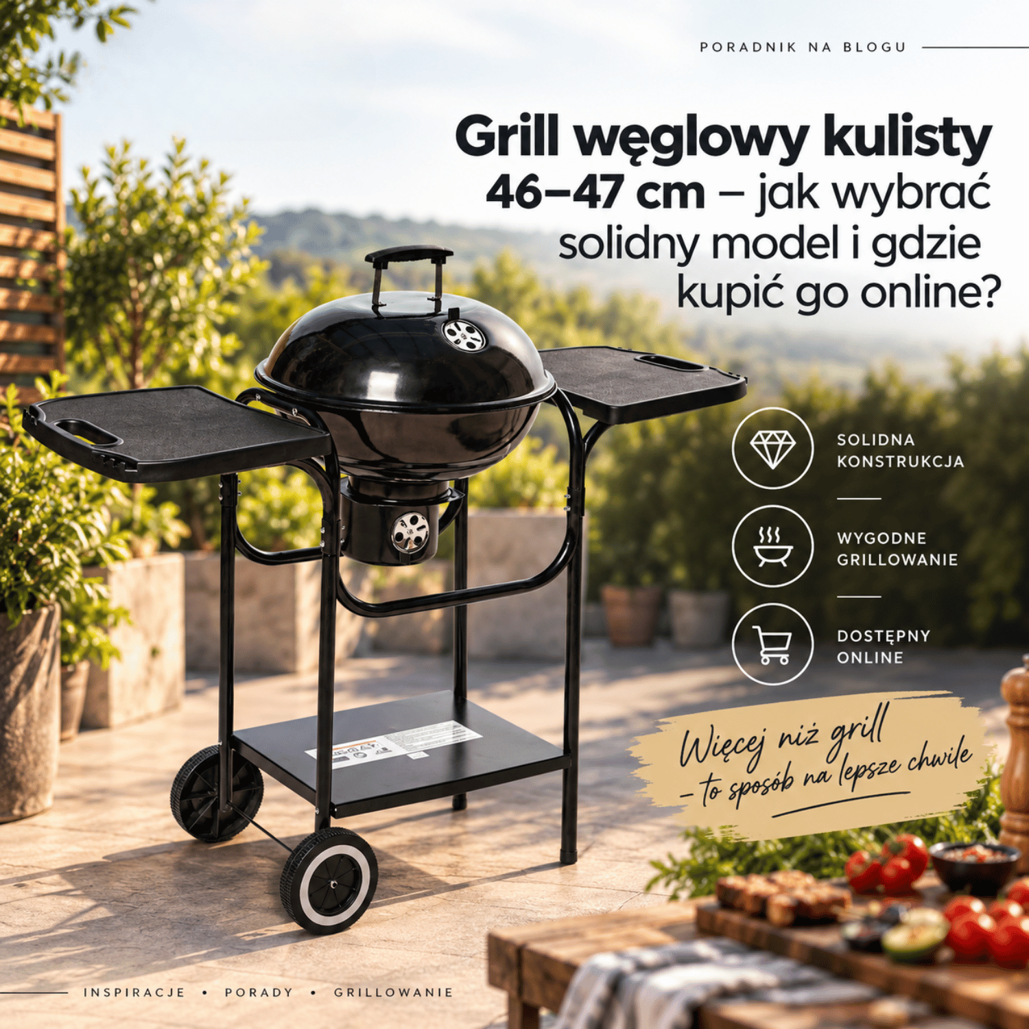 Grill węglowy kulisty 46–47 cm – jak wybrać i kupić online