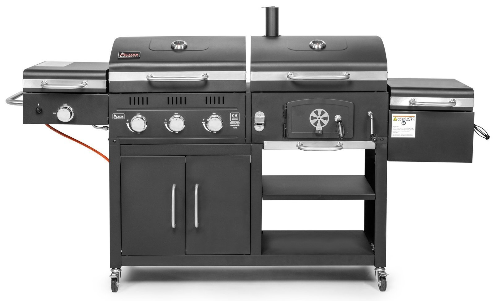 Grill gazowo-węglowy z wędzarnią Combo Premium 3w1