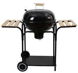 GRILL WĘGLOWY KULISTY Z BOCZNYMI PÓŁKAMI śr. 44 cm - 19426